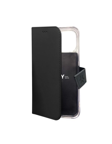 Celly WALLY1056 custodia per cellulare 17 cm (6.7") Custodia a borsellino Nero