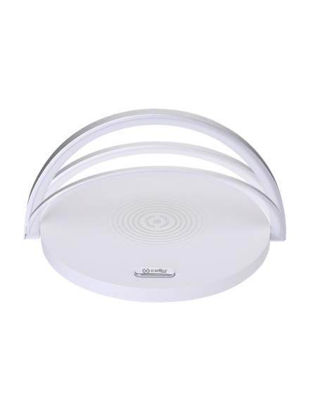 Celly WLLIGHTCIRCLEWH Caricabatterie per dispositivi mobili Fotocamera, Comandi di gaming, Cuffie, Telefono cellulare, Power