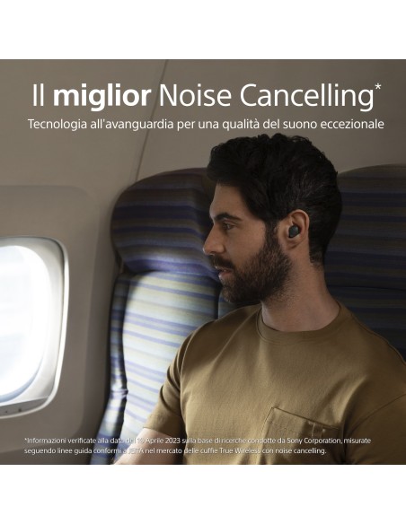 Sony WF-1000XM5 Cuffie Wireless con Noise Cancelling- Durata della batteria fino a 24 ore - Nero