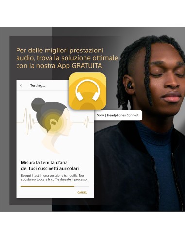 Sony WF-1000XM5 Cuffie Wireless con Noise Cancelling- Durata della batteria fino a 24 ore - Nero