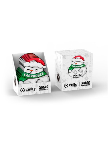 Celly XMASEARSNOWWH cuffia e auricolare Cablato In-ear Musica e Chiamate Bianco