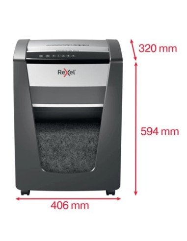 Rexel Momentum X420 distruggi documenti Triturazione incrociata Nero, Argento
