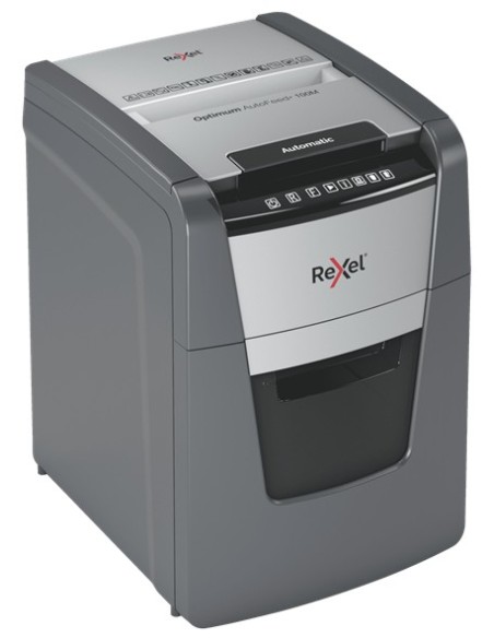 Rexel AutoFeed+ 100M distruggi documenti Triturazione incrociata 55 dB 22 cm Nero, Grigio