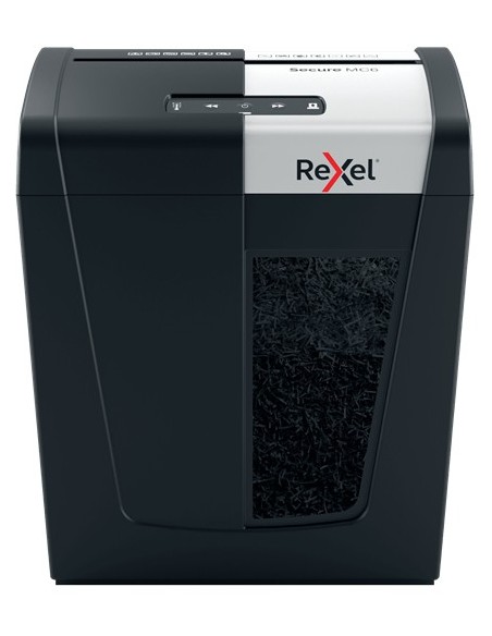 Rexel Secure MC6 distruggi documenti Taglio a frammenti 60 dB Nero, Argento