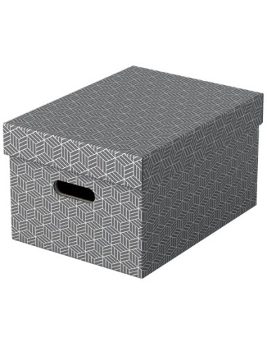 Esselte Aufbewahrungsbox Home M Mittel 3 Stueck Weiss Armadietto portaoggetti Rettangolare Cartoncino Grigio