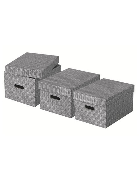 Esselte Aufbewahrungsbox Home M Mittel 3 Stueck Weiss Armadietto portaoggetti Rettangolare Cartoncino Grigio Esselte Aufbewahrungsbox Home M Mittel 3 Stueck Weiss Armadietto portaoggetti Rettangolare Cartoncino Grigio