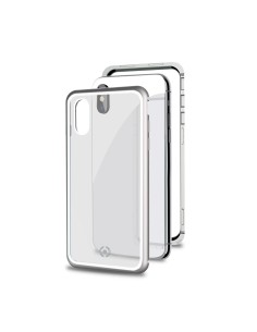 Celly Attraction - iPhone Xs X custodia per cellulare 14,7 cm (5.8") Cover Argento, Trasparente 2