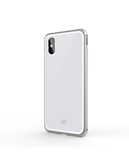 Celly Attraction - iPhone Xs X custodia per cellulare 14,7 cm (5.8") Cover Argento, Trasparente Celly Attraction - iPhone Xs X custodia per cellulare 14,7 cm (5.8") Cover Argento, Trasparente