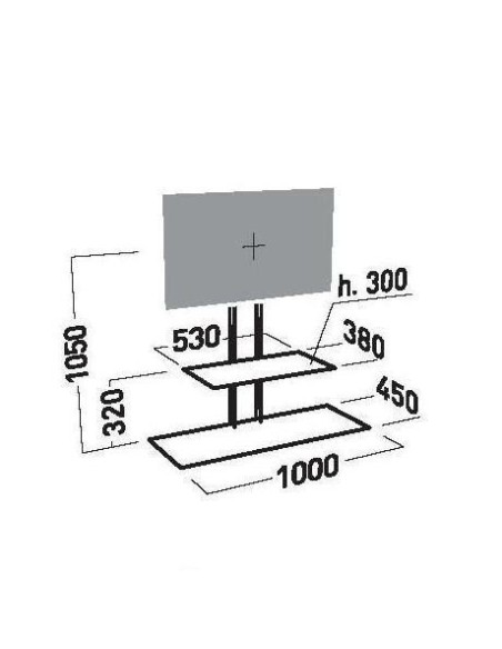 Nilox AMER035061 Supporto TV a parete 139,7 cm (55") Nero