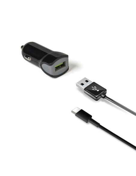 Celly CCUSBTYPEC Caricabatterie per dispositivi mobili Smartphone, Tablet Nero Accendisigari Auto