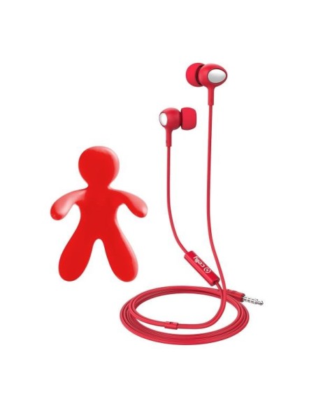 Celly Cesare & Augusto Cuffie Cablato In-ear MUSICA Rosso
