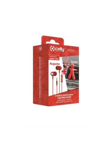 Celly Cesare & Augusto Cuffie Cablato In-ear MUSICA Rosso
