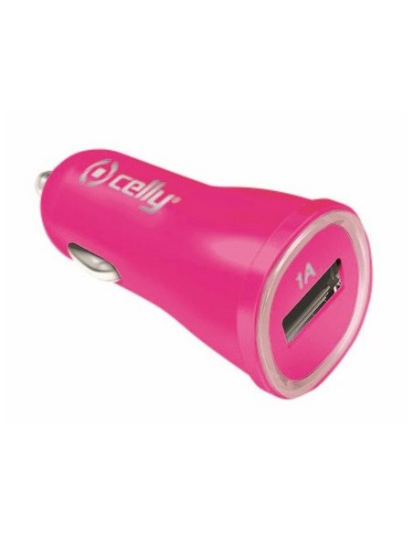 Celly CCUSBPK Caricabatterie per dispositivi mobili Universale Rosa Accendisigari Auto