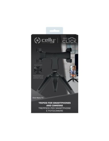 Celly CLICKNANOTRIBK treppiede Smartphone Tablet 3 gamba gambe Nero