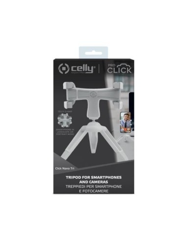 Celly CLICKNANOTRIWH treppiede Smartphone fotocamera di azione 3 gamba gambe Bianco