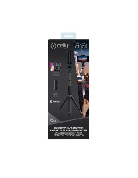 Celly CLICKPLUSPODBK treppiede Smartphone fotocamera di azione 3 gamba gambe Nero
