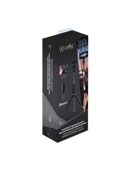 Celly CLICKPLUSPODBK treppiede Smartphone fotocamera di azione 3 gamba gambe Nero