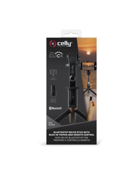 Celly Click Propod bastone per selfie Smartphone Nero