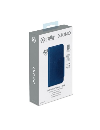 Celly Duomo custodia per cellulare 14,7 cm (5.8") Custodia a borsellino Blu