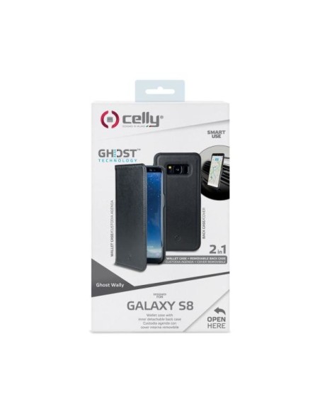 Celly Ghost Wally custodia per cellulare 14,7 cm (5.8") Custodia a libro Nero