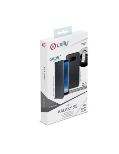 Celly Ghost Wally custodia per cellulare 14,7 cm (5.8") Custodia a libro Nero