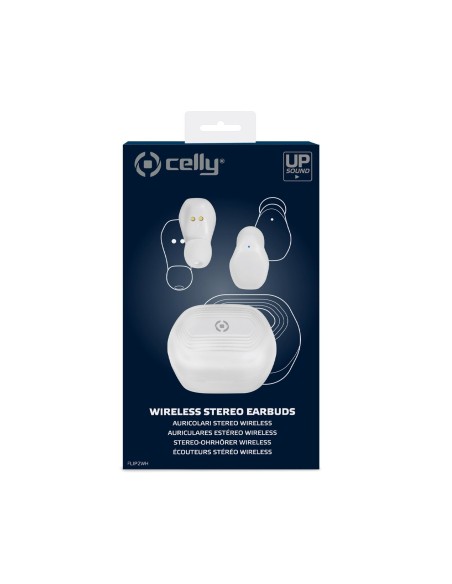 Celly FLIP2 Auricolare True Wireless Stereo (TWS) In-ear Musica e Chiamate USB tipo-C Bluetooth Bianco