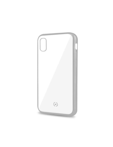 Celly Laser Matt custodia per cellulare 15,5 cm (6.1") Cover Trasparente, Argento