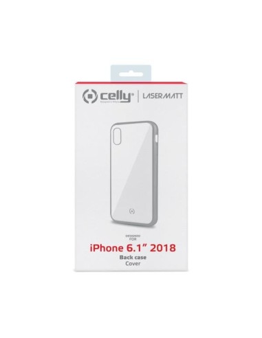 Celly Laser Matt custodia per cellulare 15,5 cm (6.1") Cover Trasparente, Argento