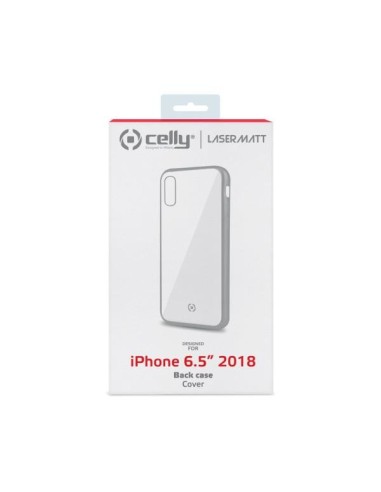 Celly Laser Matt custodia per cellulare 16,5 cm (6.5") Cover Trasparente, Argento