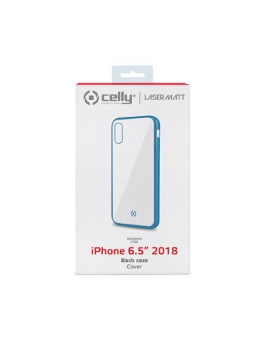 Celly Laser Matt custodia per cellulare 16,5 cm (6.5") Cover Trasparente, Blu
