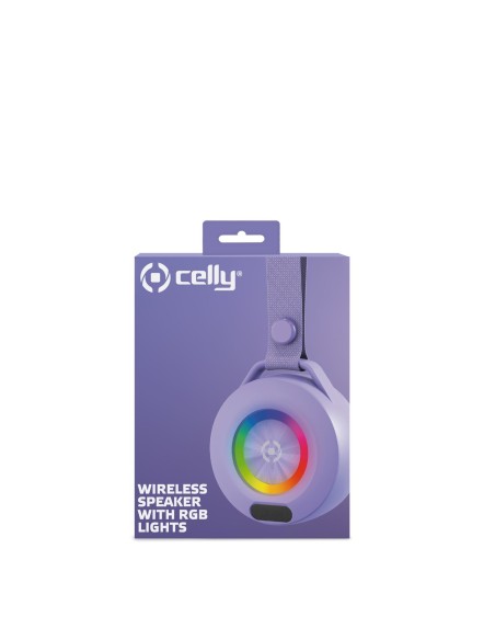 Celly LIGHTBEATVL altoparlante portatile e per feste Altoparlante portatile mono Viola 5 W