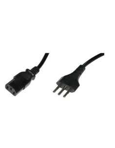 Nilox 2.0m CEI 23-16 VII - IEC C13 M F Nero 2 m Spina di alimentazione di tipo L Accoppiatore C13