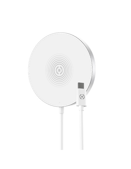 Celly MAGCHARGE Caricabatterie per dispositivi mobili Smartphone Argento, Bianco USB Carica wireless Interno Celly MAGCHARGE Caricabatterie per dispositivi mobili Smartphone Argento, Bianco USB Carica wireless Interno