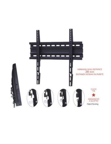 Nilox NX06144 Supporto TV a parete 127 cm (50") Nero