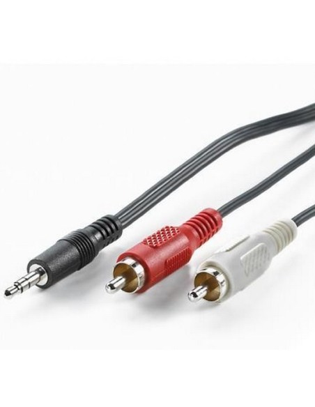Nilox 1.5m 3.5mm 2xRCA cavo audio 1,5 m Nero