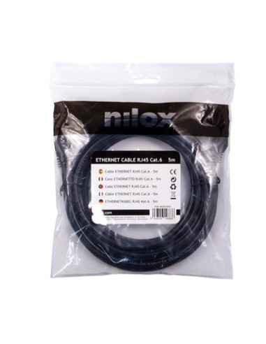 Nilox NXCRJ4503 cavo di rete Nero 5 m Cat6 U UTP (UTP)