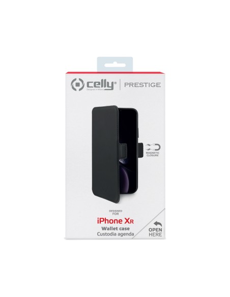Celly PrestigeM custodia per cellulare 15,5 cm (6.1") Custodia a libro Nero