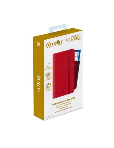 Celly Venere Passport Portafoglio Rosso Ecopelle