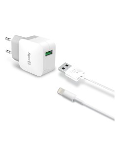 Celly TCUSBLIGHT Caricabatterie per dispositivi mobili Universale Bianco AC Interno