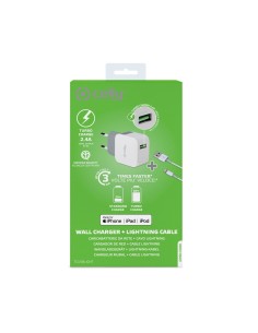 Celly TCUSBLIGHT Caricabatterie per dispositivi mobili Universale Bianco AC Interno 2