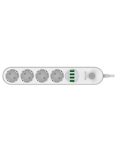 Celly SWPWSTRIPUSBWH prolunghe e multiple 2 m 4 presa(e) AC Interno Bianco 2