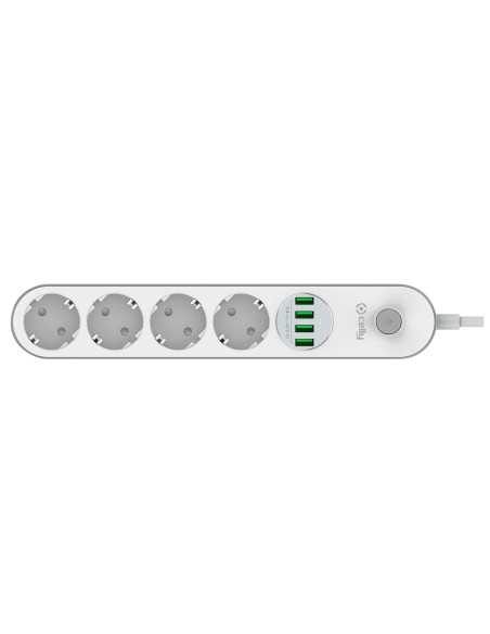 Celly SWPWSTRIPUSBWH prolunghe e multiple 2 m 4 presa(e) AC Interno Bianco
