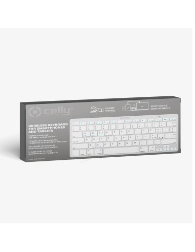 Celly SWKEYBOARDBT tastiera Universale QWERTY Bianco