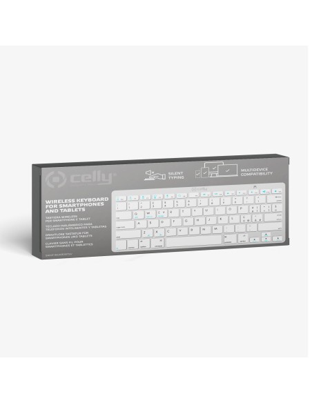 Celly SWKEYBOARDBT tastiera Universale QWERTY Bianco