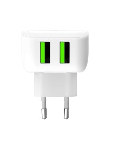 Celly TC2USBLEDWH Caricabatterie per dispositivi mobili Universale Bianco AC Interno