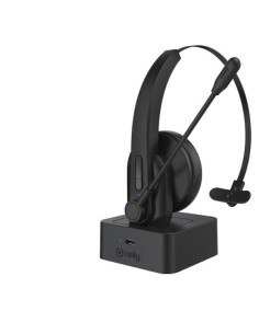 Celly SWHEADSETMONO Auricolare Wireless A Padiglione Ufficio Bluetooth Base di ricarica Nero