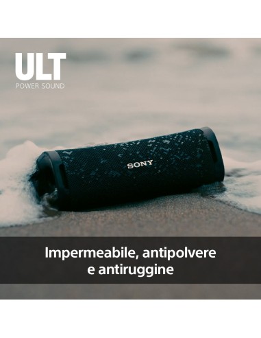 Sony ULT FIELD 1 - Speaker portatile wireless Bluetooth con ULT POWER SOUND, bassi potenti, IP67, impermeabile, antipolvere,