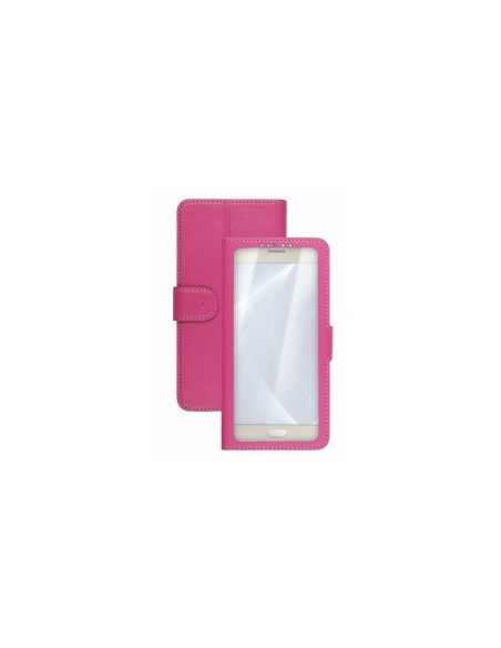 Celly Unica View custodia per cellulare 14 cm (5.5") Custodia a libro Rosa