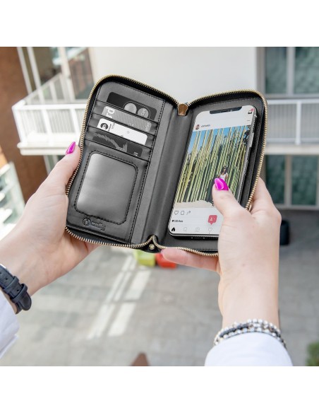 Celly VENEREBK custodia per cellulare 16,5 cm (6.5") Custodia a borsellino Nero