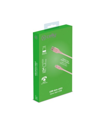 Celly USBTYPECCOL3MPK cavo USB 3 m USB A USB C Rosa
